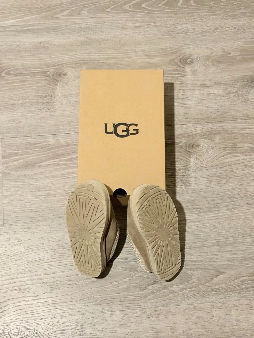 UGG Kids Slip-On Cozy Shearling Lined Slippers in Chestnut Tan